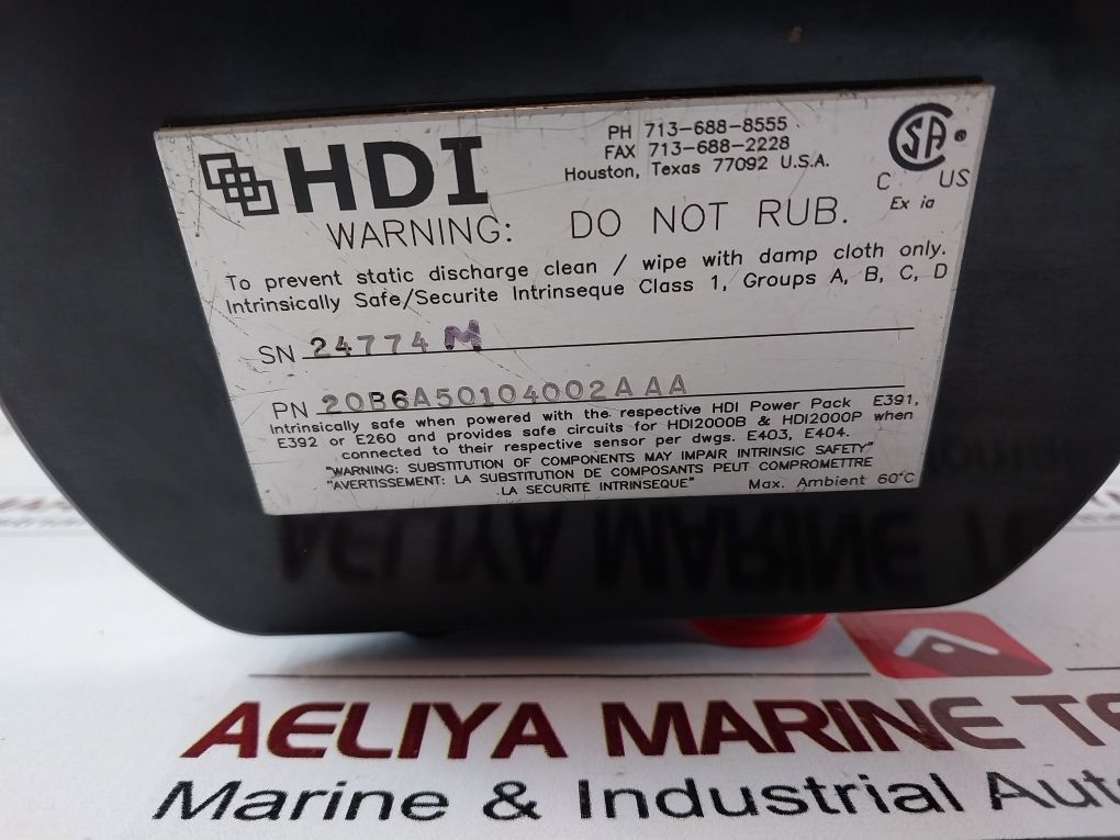 Hdi 20B6A50104002Aaa Pressure Gauges 2000B Series