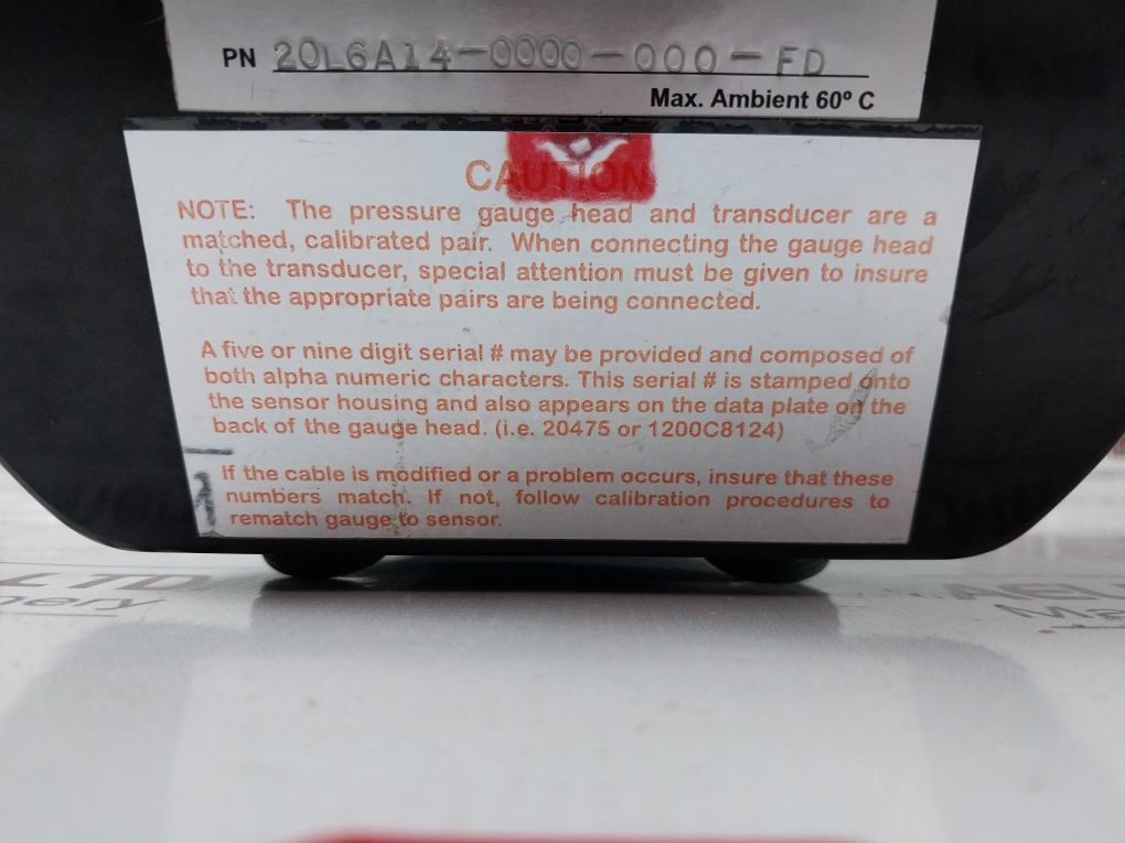 Hdi 20L6A14-0000-000-fd Pressure Gauge Free Shipping