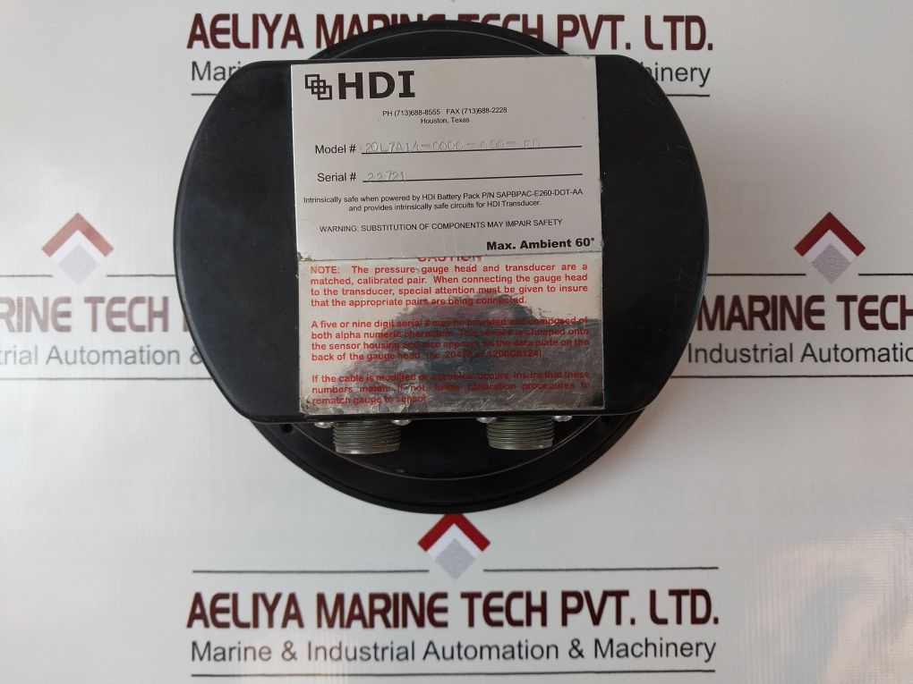 Hdi 20L7A14-0000-000-fd Pressure Gauge Pump Stroke Counter 0-16 Kpsi