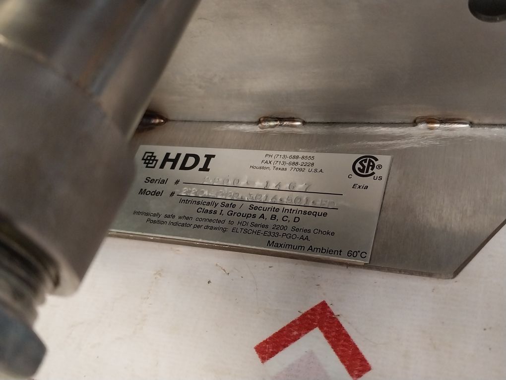 Hdi 2204220 3014 501 Fd Choke Position Indicator 2200