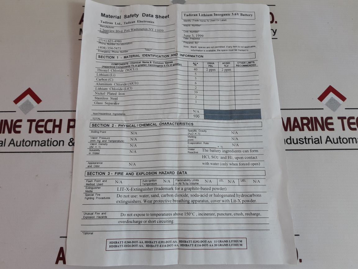 Hdi Hdibatt-e260-dot-aa Power Pack Battery