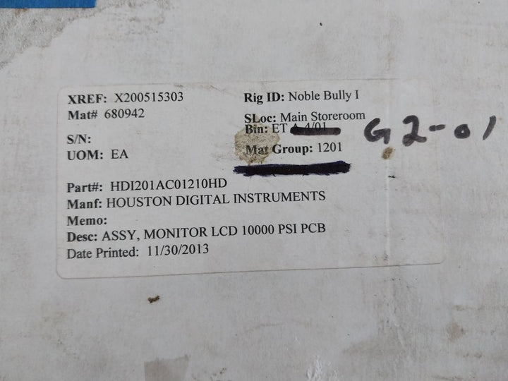 Hdi E201 Rev.B Lcd Monitor Pcb Hdi201Ac01210Hd