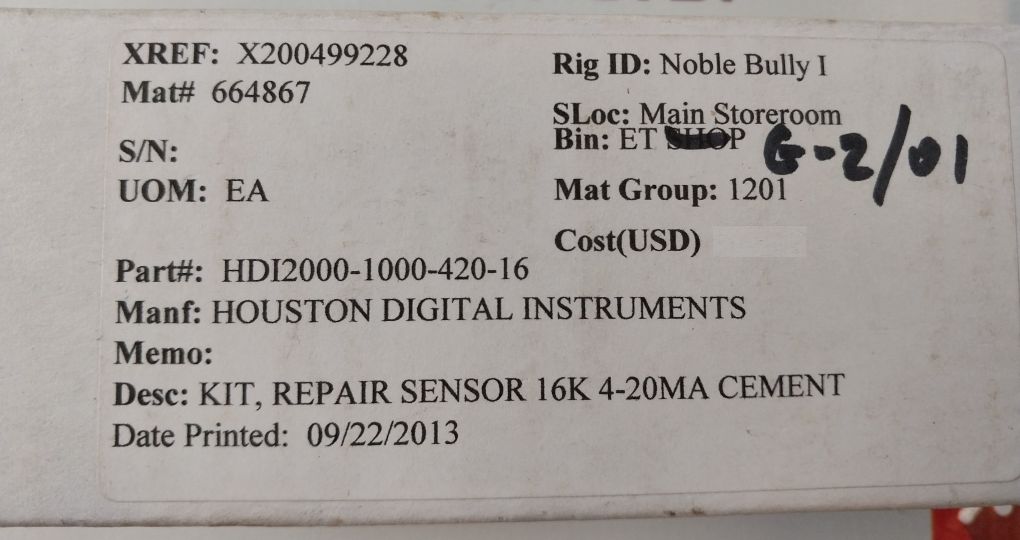 Hdi Hdi2000-1000-420-16 Repair Kit