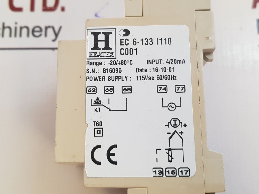 Heatex Ec 6-133 I110 C001 Temperature Controller T60