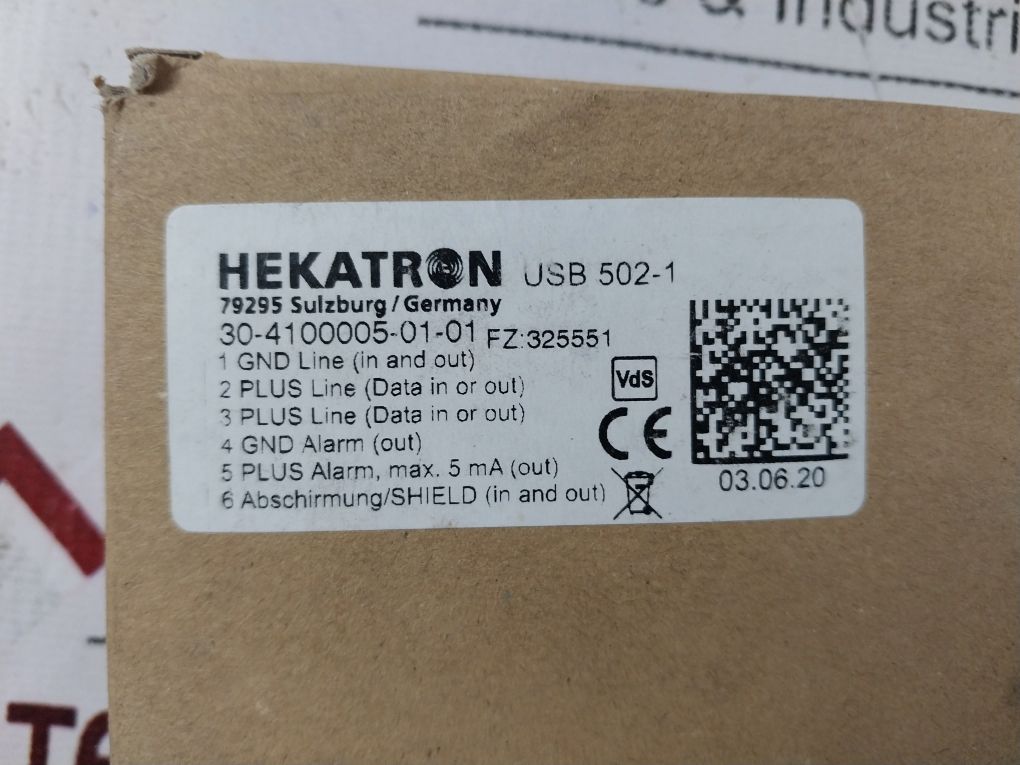 Hekatron Usb 502-1 30-4100005-01-01 Smoke Detector Base