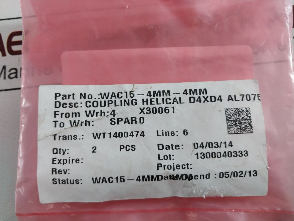 Helical Wac15-4Mm-4Mm Coupling
