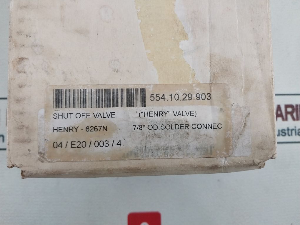 Henry 6267N Shut Off Valve