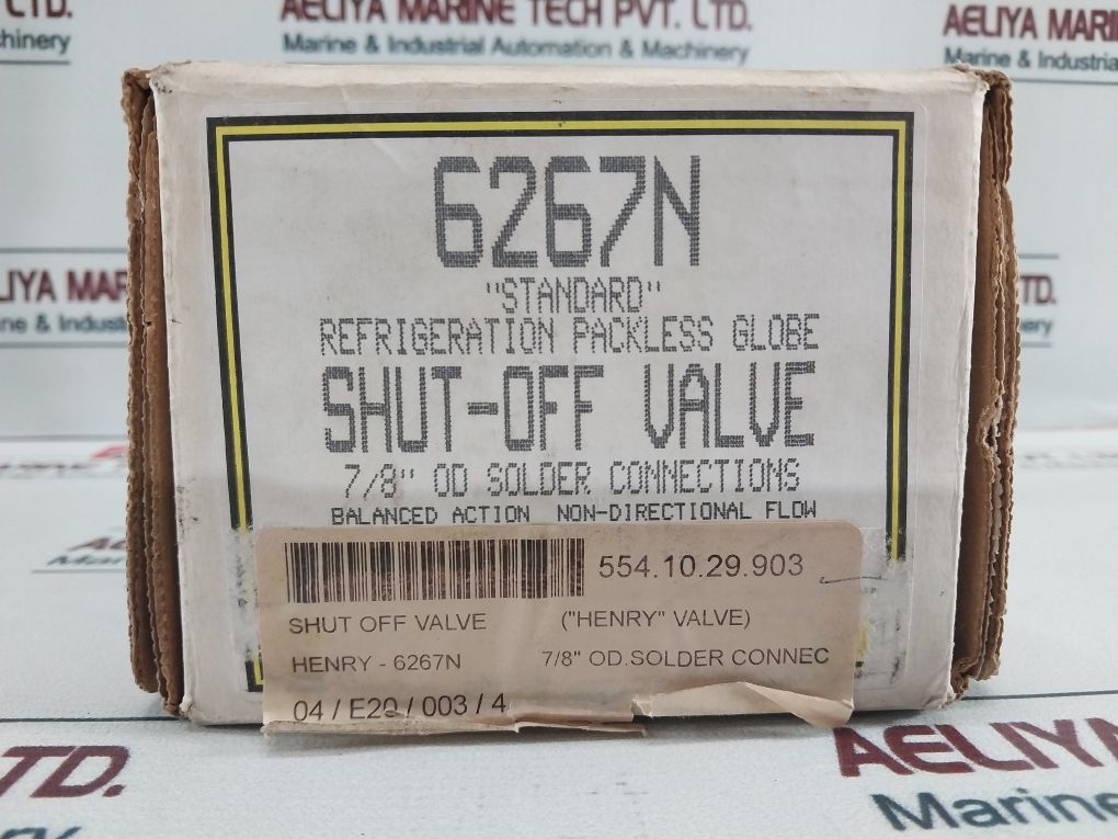 Henry 6267N Shut Off Valve