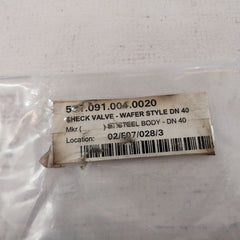 Herbe Dn 40 Wafer Style Steel Body Check Valve