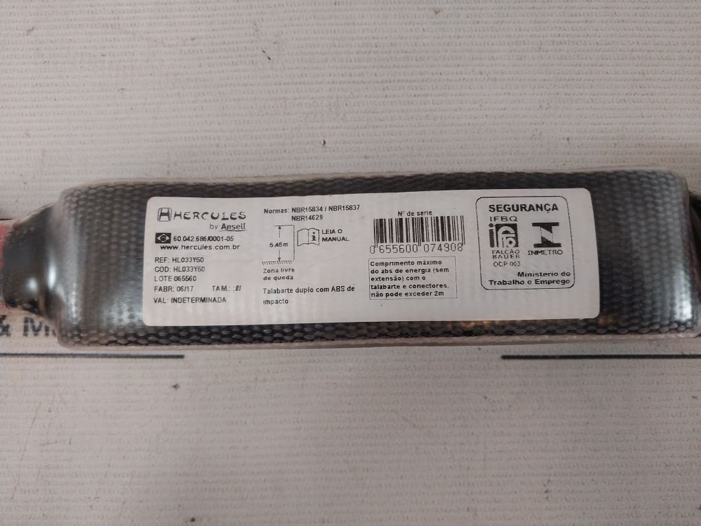 Hercules Nbr15837 Double Steel Cable Lanyard With Connectors