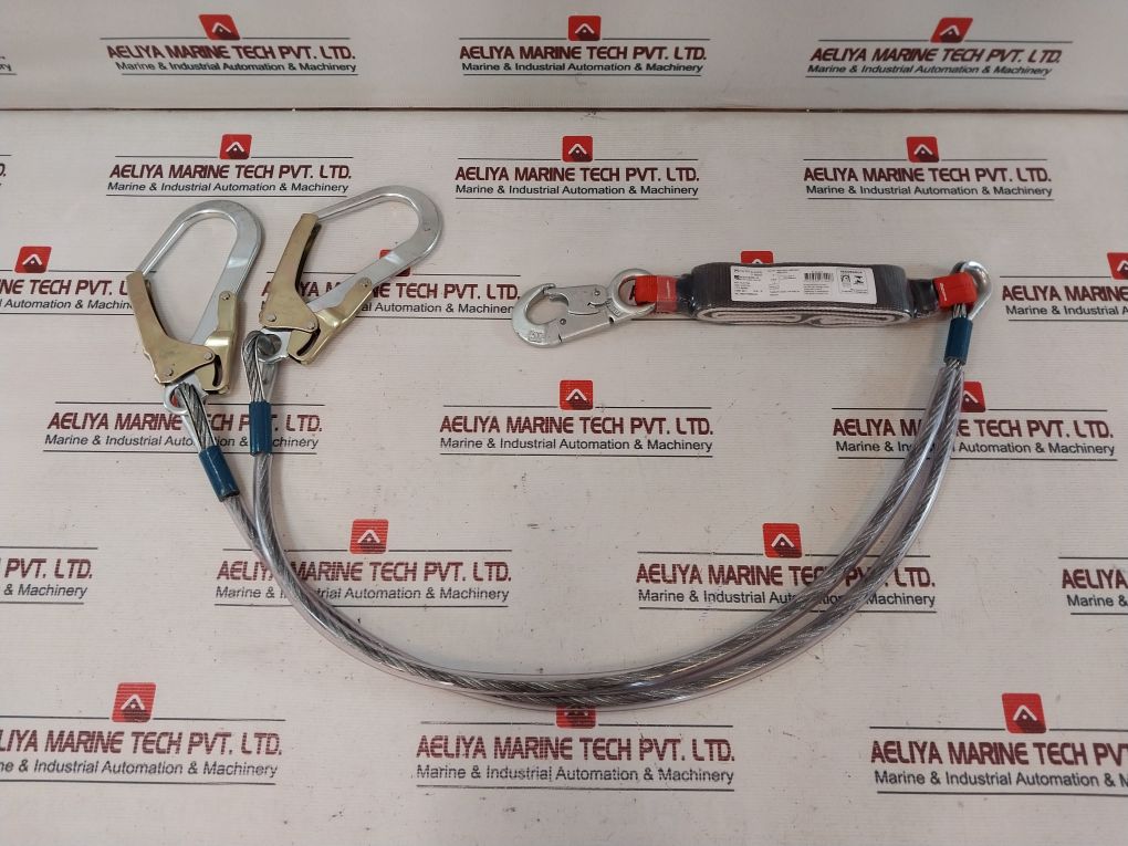Hercules Nbr15837 Double Steel Cable Lanyard With Connectors