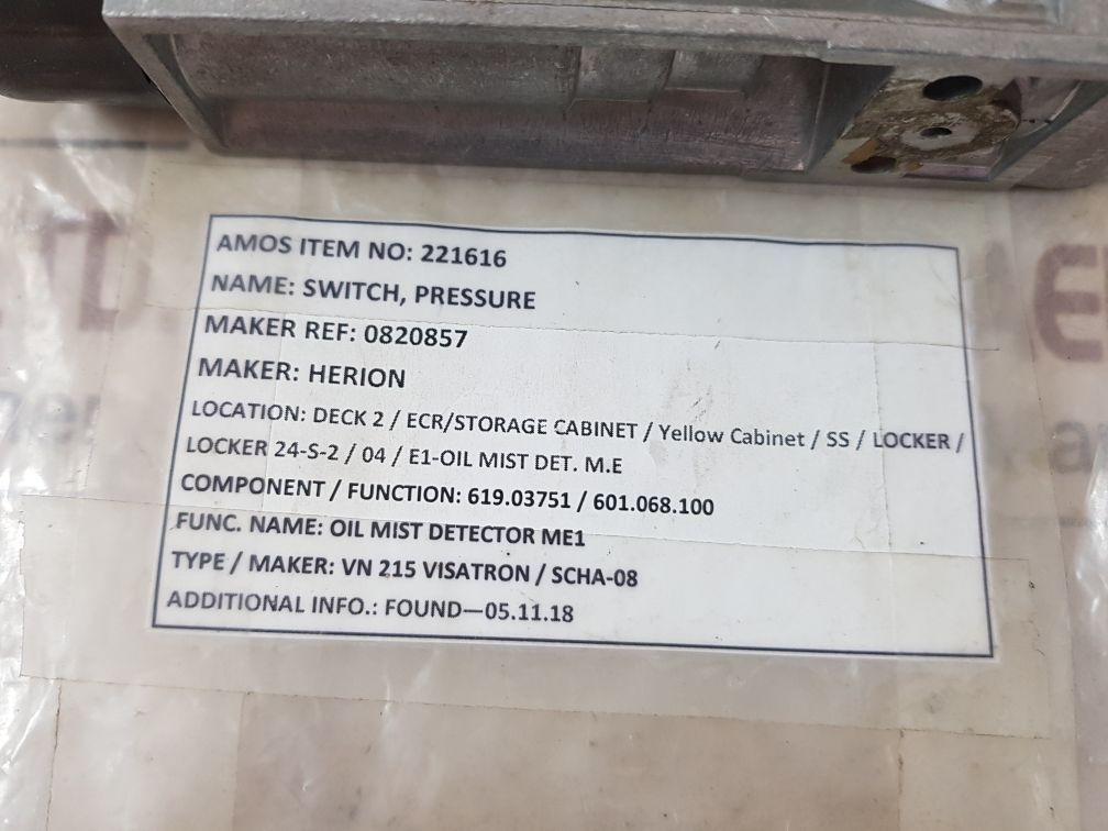 Herion 0820857 Pressure Switch
