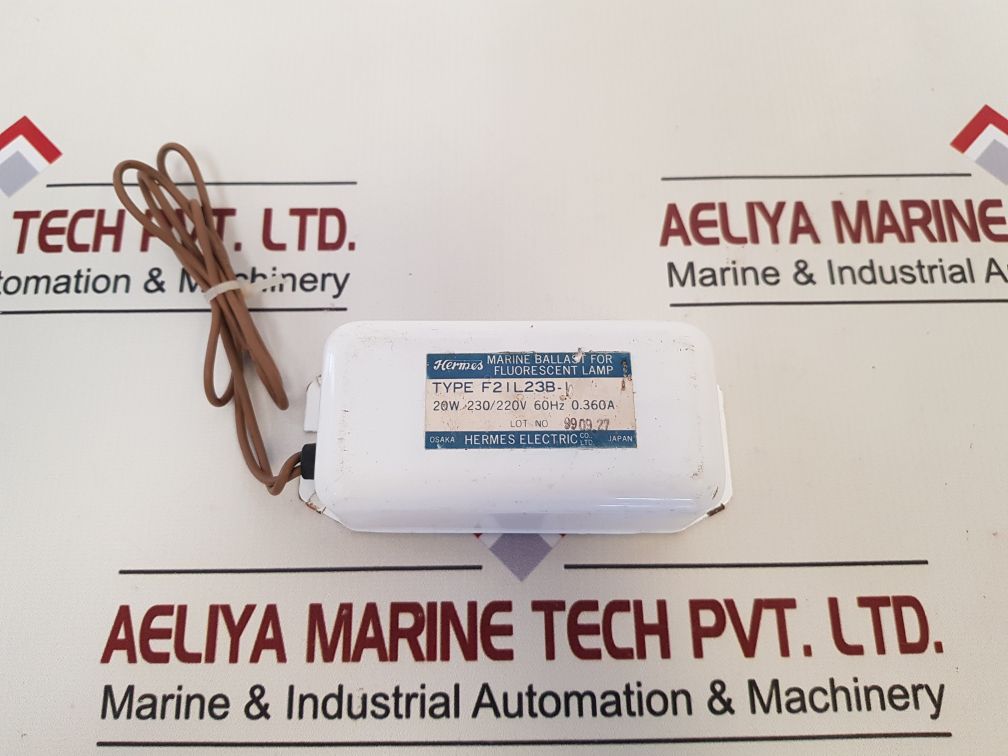 Hermes Electric F2Il23B-i Marine Ballast For Fluorescent Lamp 230/220V 0.36A