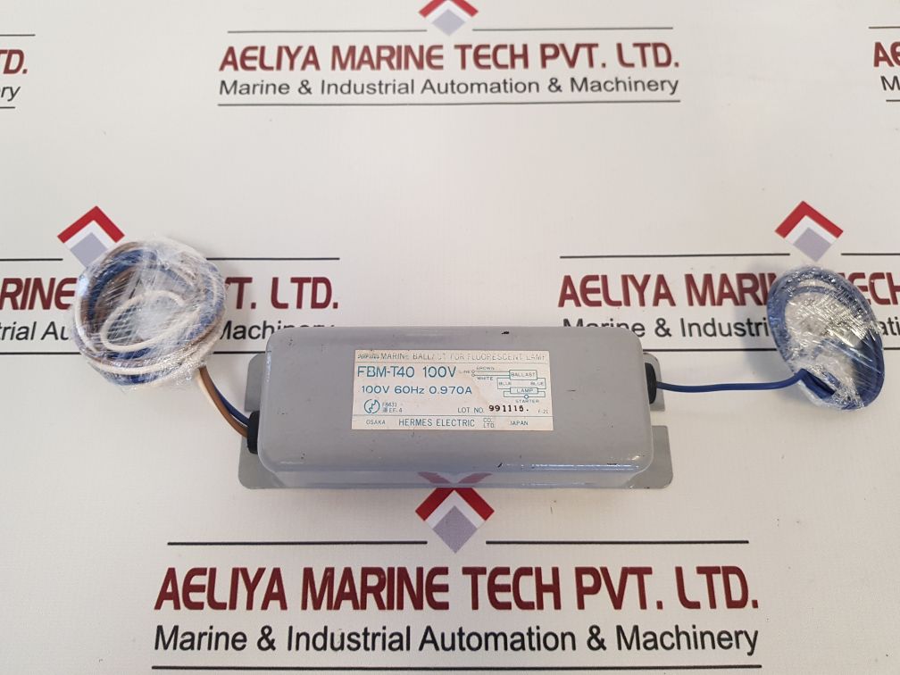 Hermes Electric Fbm-t40 Marine Ballast For Fluorescent Lamp 100V 0.970A