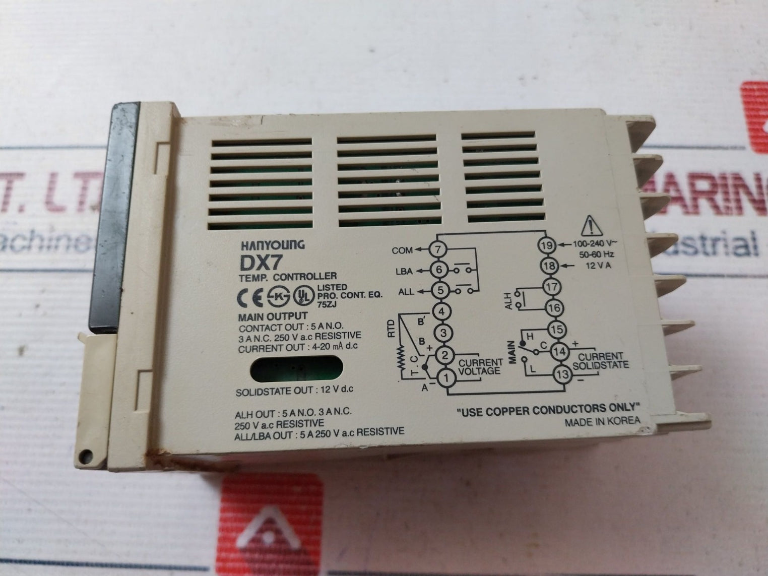 Hanyoung Dx7-pmwnr Digital Temperature Controller 100-240V