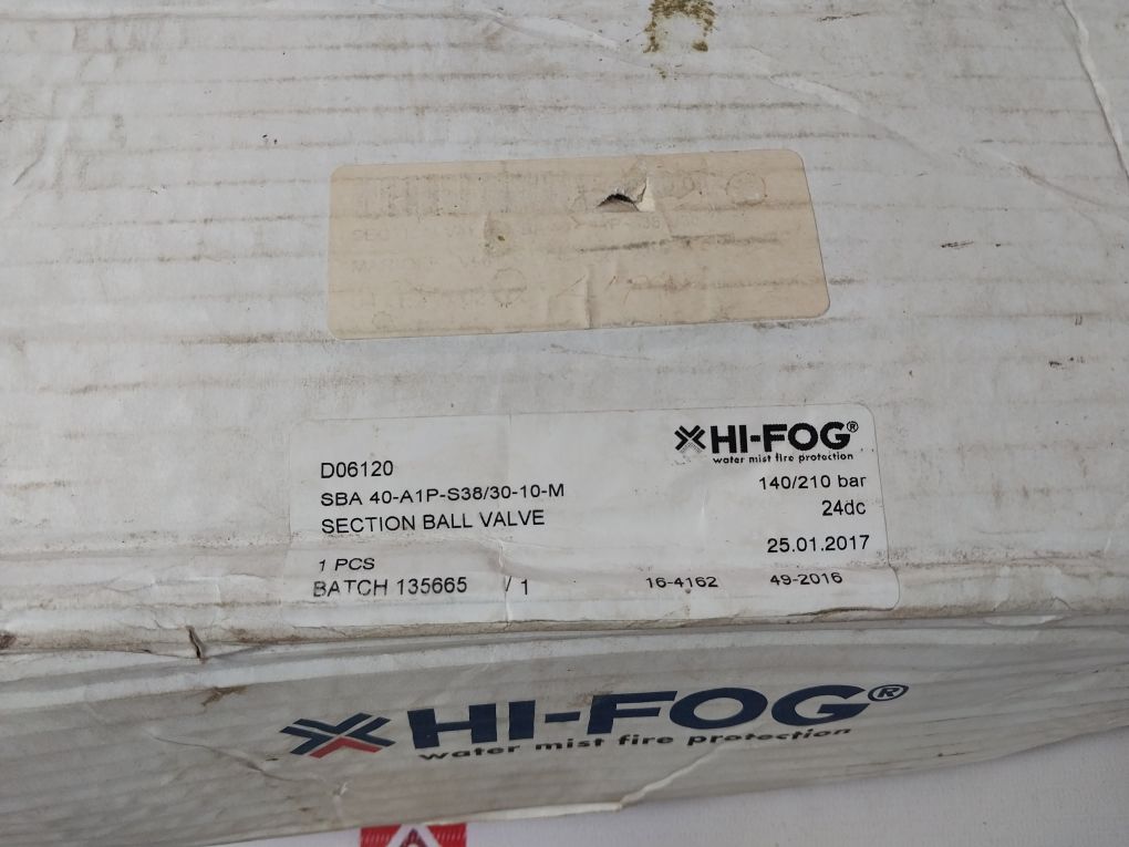 Hi-fog Sba 40-a1P-s38/30-10-m Water Mist Fire Protection