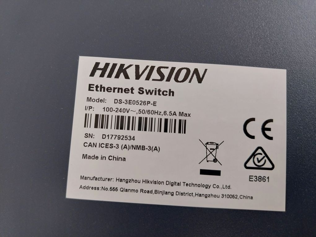 Hikvision Ds-3E0526P-e 16/24-port Gigabit Poe Switch