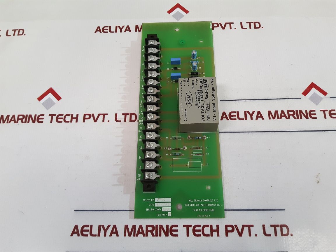 Hill Graham Controls Pcbb P596 Isolated Voltage Mk.3 Pcb P597 T
