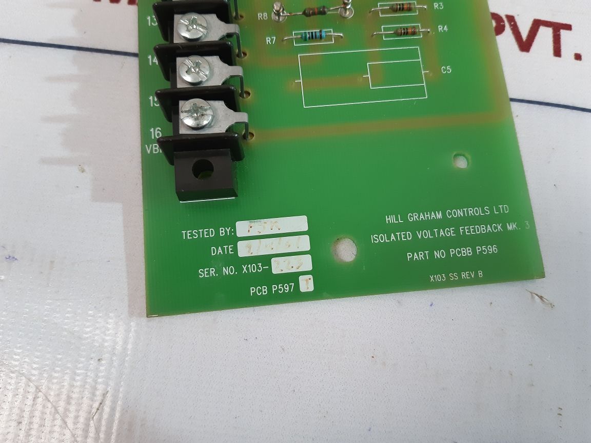 Hill Graham Controls Pcb P596 Isolated Voltage Mk.3 Pcb P597 T