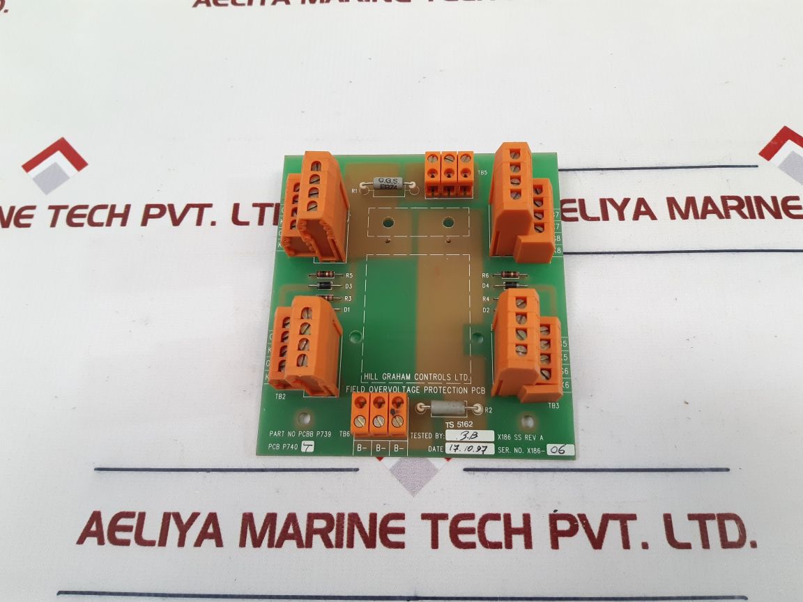 Hill Graham Controls Pcbb P739 Field Overvoltage Protection Pcb