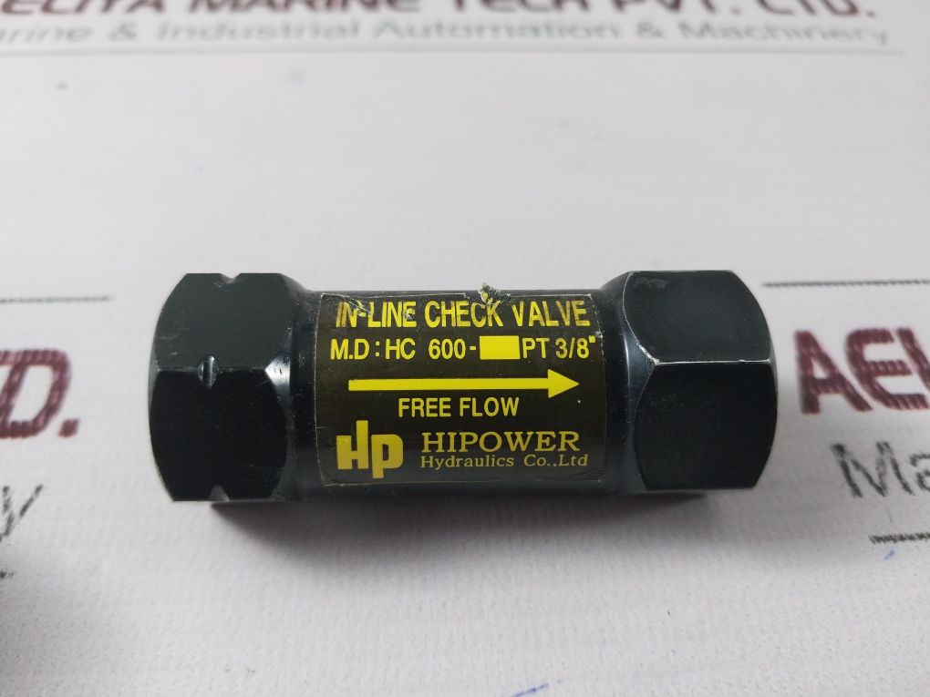 Hipower Hc 600 In-line Check Valve 3/8 Inch