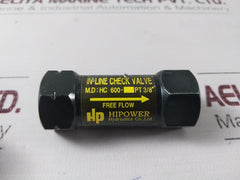 Hipower Hc 600 In-line Check Valve 3/8 Inch