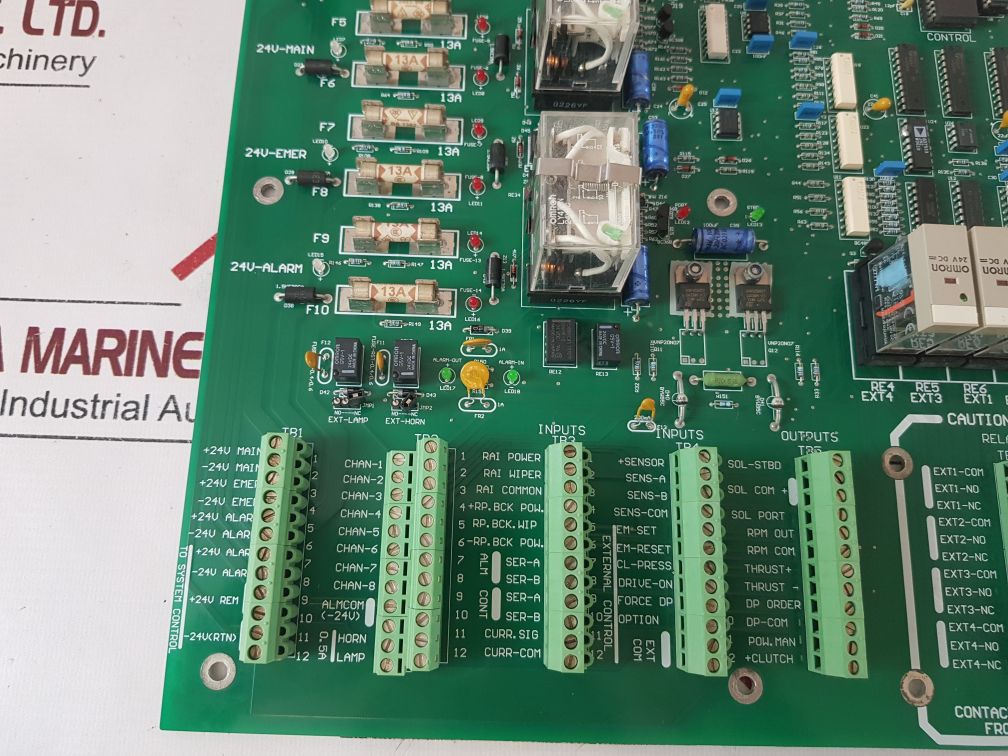 Hirp 73.00.0109.00 Rev-c Tunnel Thruster Backplane Pc Board