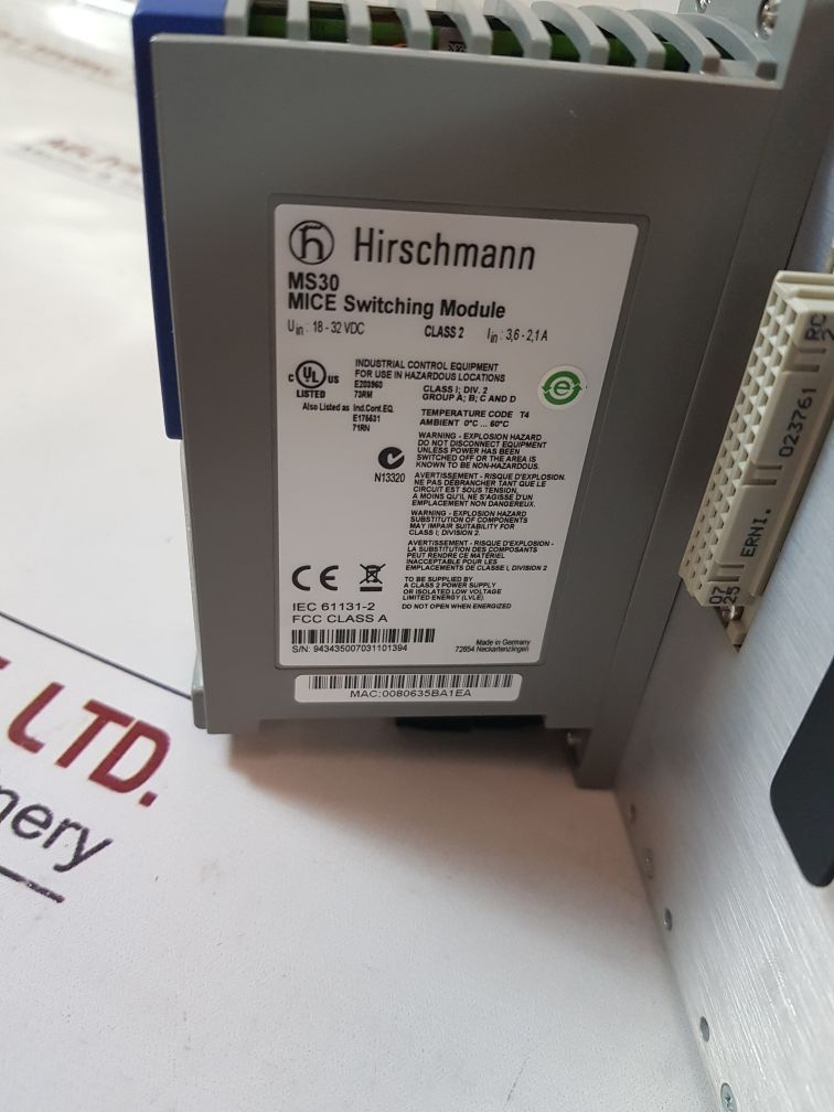 Hirschmann Ms30 Mice Switching Module E203960