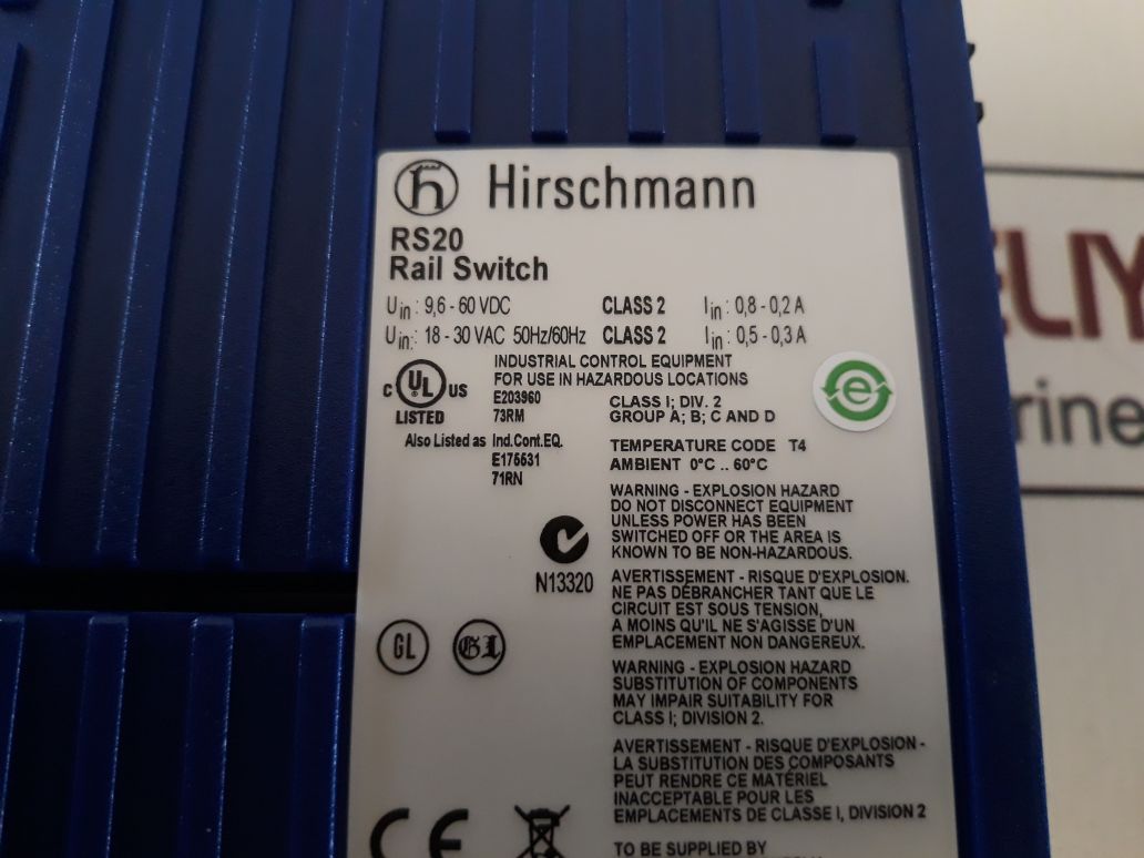 Hirschmann Rs20-0400M2M2Sdhehh05.0.02 Rail Switch