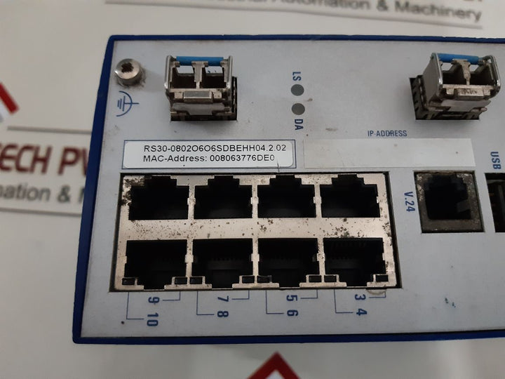 Hirschmann Rs30 Rail Switch 0802O6O6Sdbehh04.2.02
