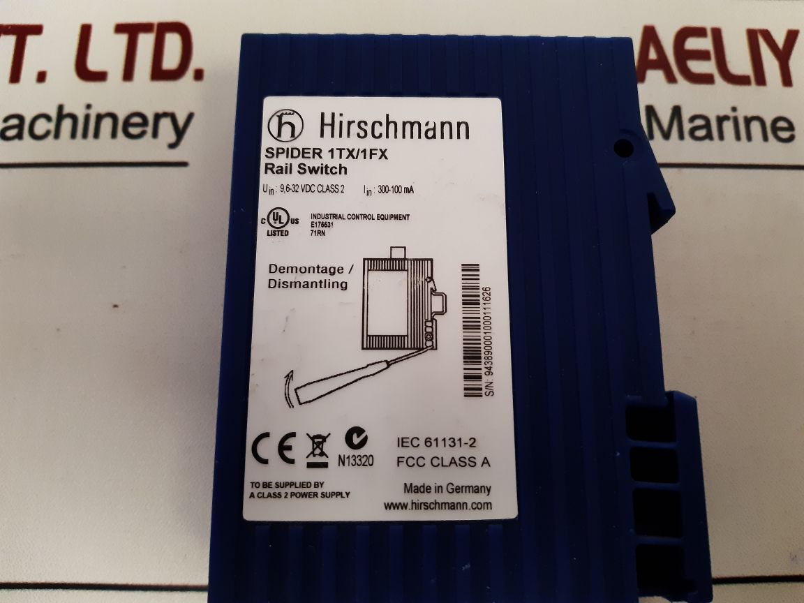 Hirschmann Spider 1Tx/1Fx Rail Switch Ethernet