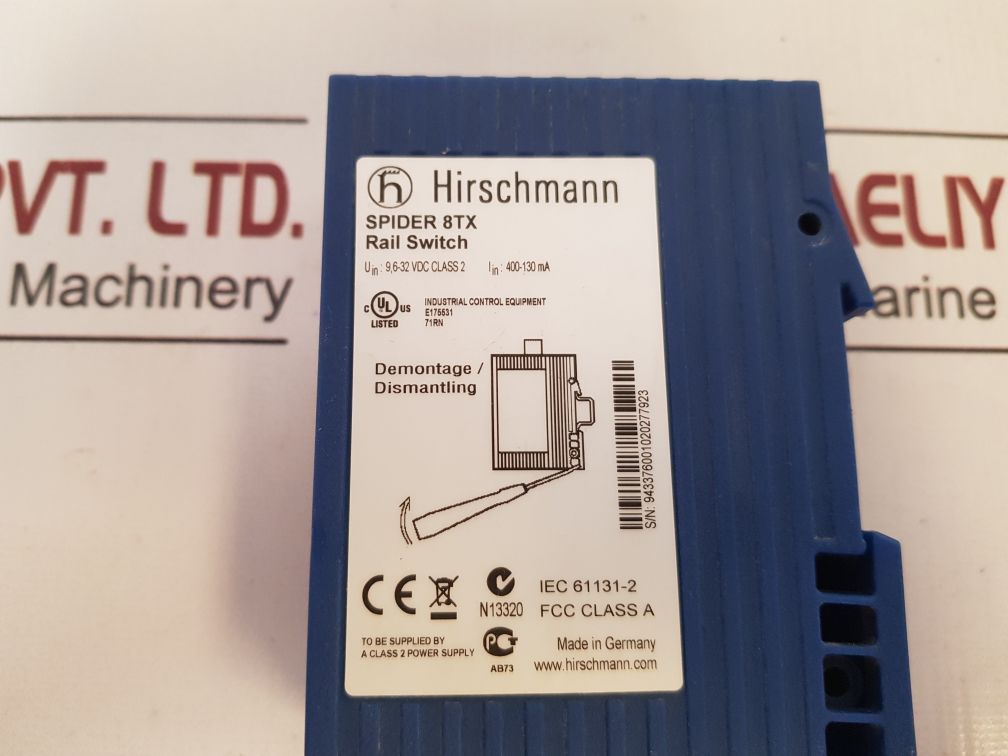 Hirschmann Spider 8Tx Rail Switch 400-130Ma
