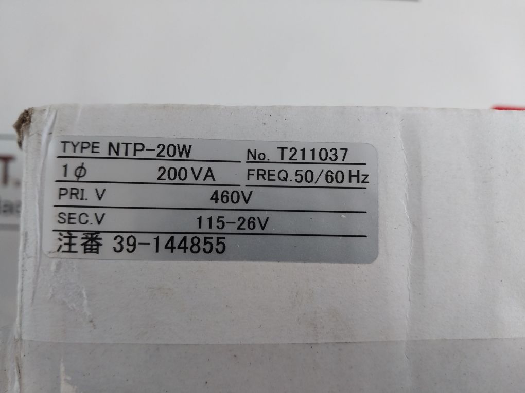 Hisano Electric Ntp-20W Transformer 460/115-26V