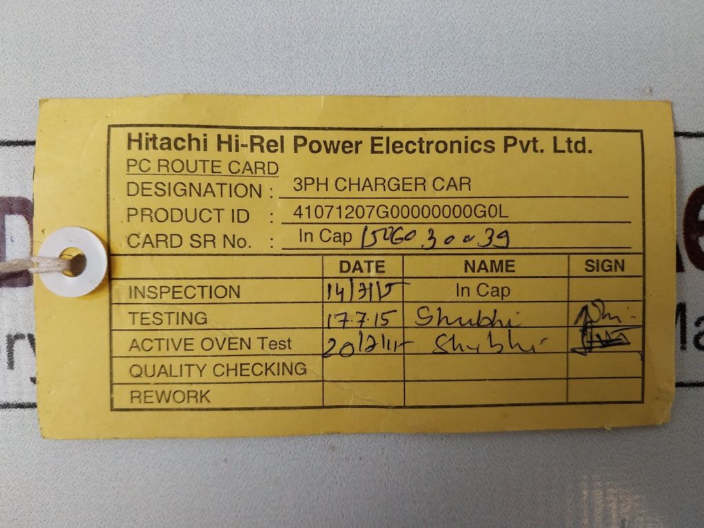 Hitachi 41071207G00000000G0L Pc Route Card Hpn-207G-inc1506030039