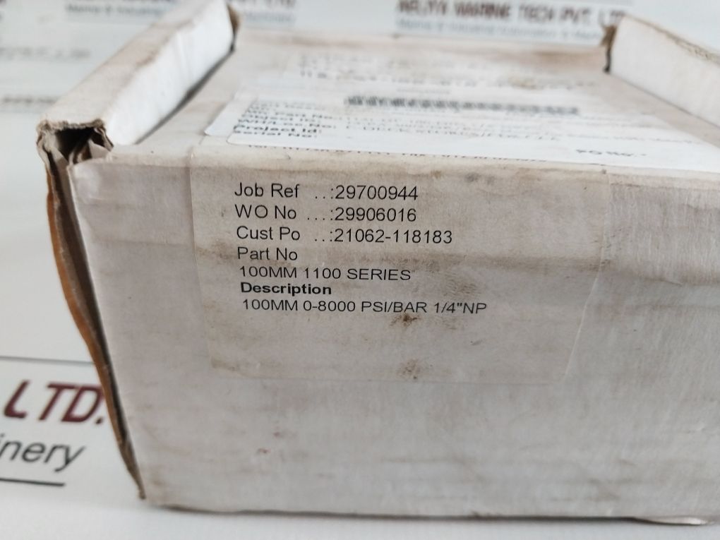 Hitec Products/Stewart 316 S.S. Tube Pressure Gauge 0-8000 Psi