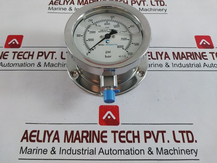 Hitec Products/Stewart 316 S.S. Tube Pressure Gauge 0-8000 Psi