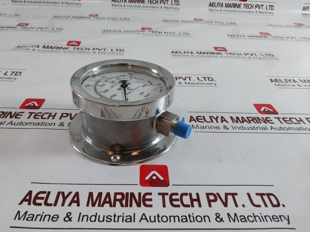 Hitec Products/Stewart 316 S.S. Tube Pressure Gauge 0-8000 Psi