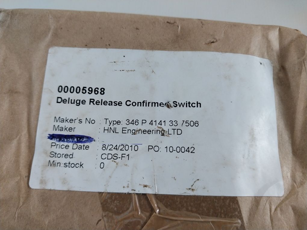 Hnl 346P 4141 33 7506 Deluge Release Confirmed Switch
