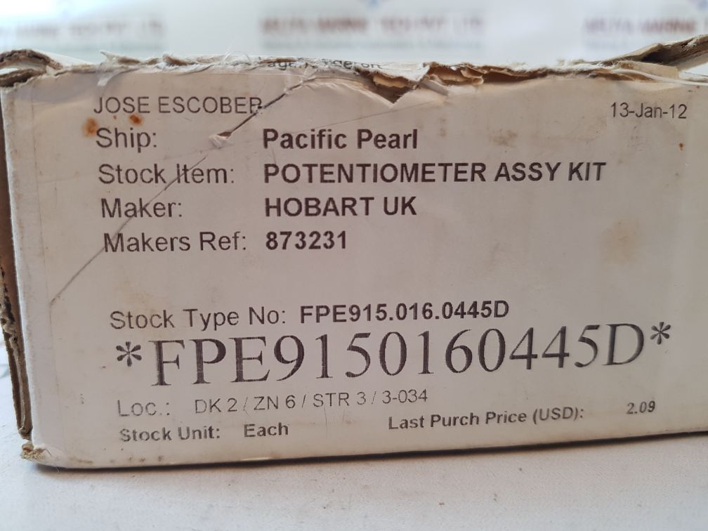 Hobart 00-873231 Potentiometer Assy Kit