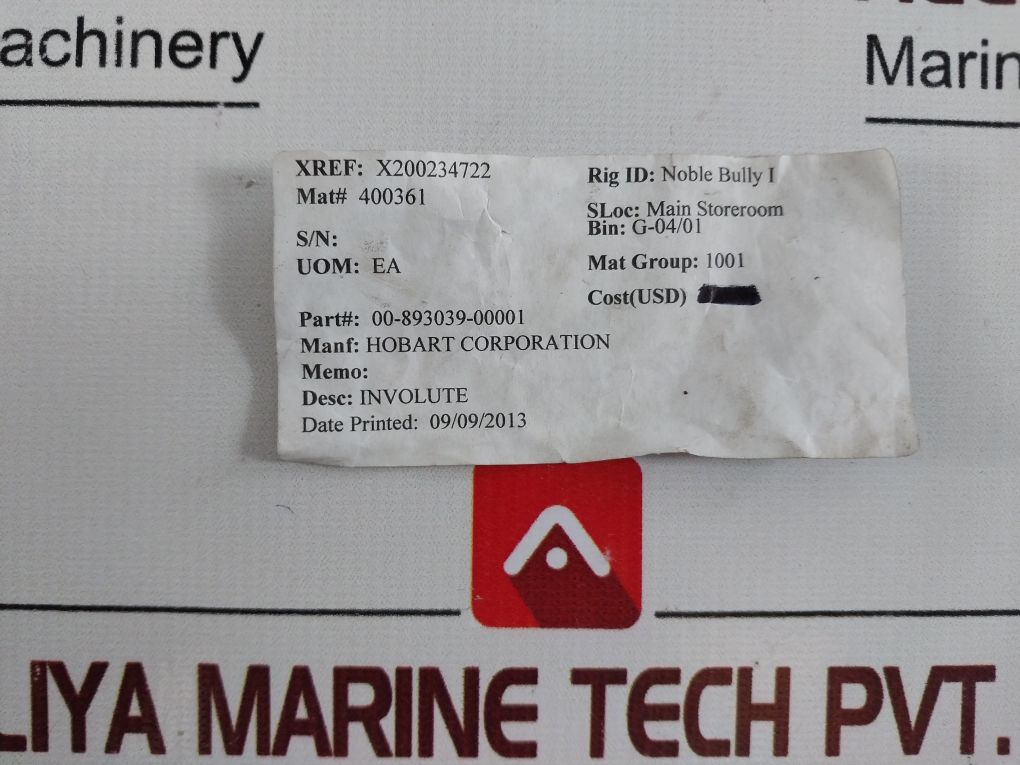 Hobart 00-893039-00001 Involute