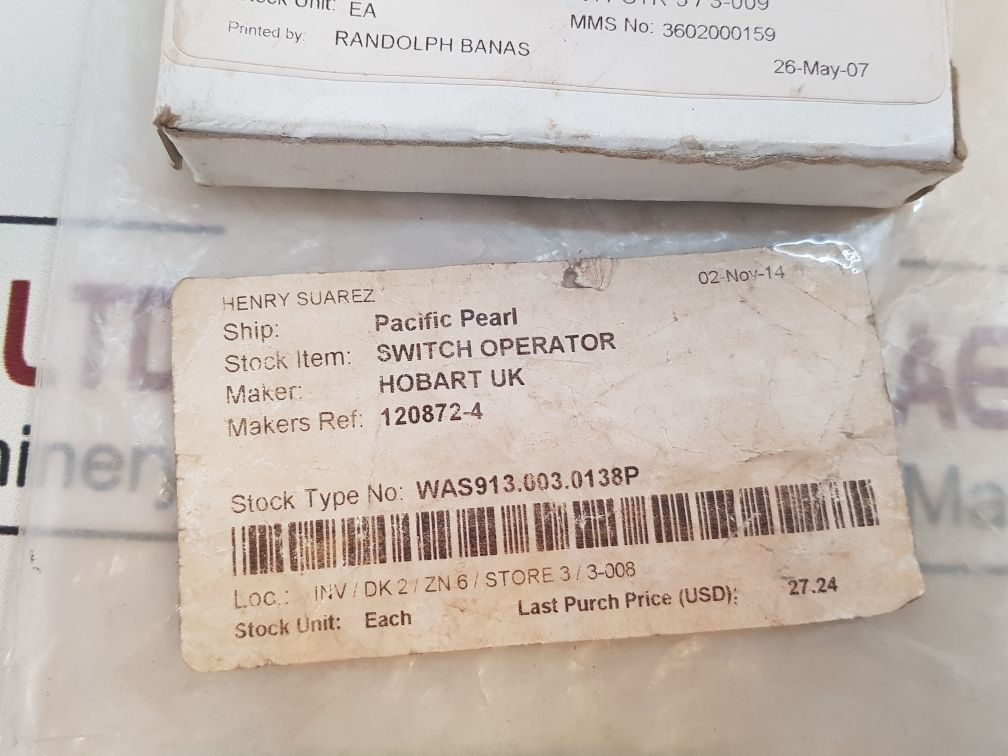 Hobart 278073 Reed Mtg Board Mq1