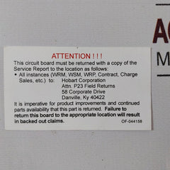 Hobart 892932 Control Board