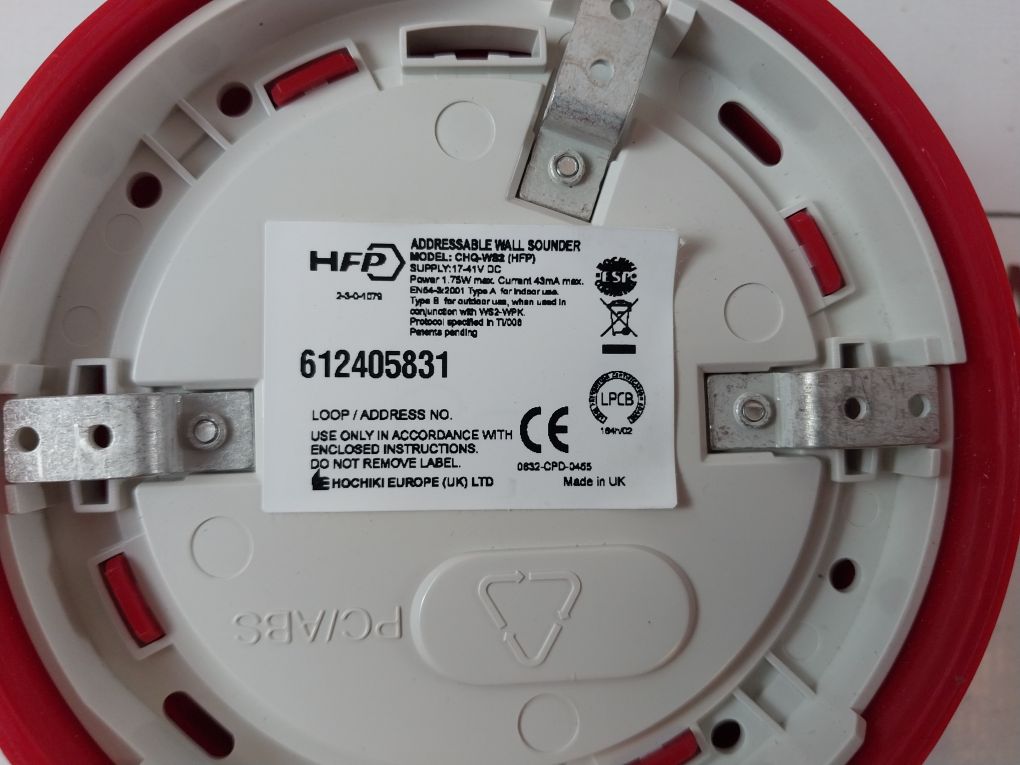Hochiki Europe Chq-ws2 Analogue Wall Sounder