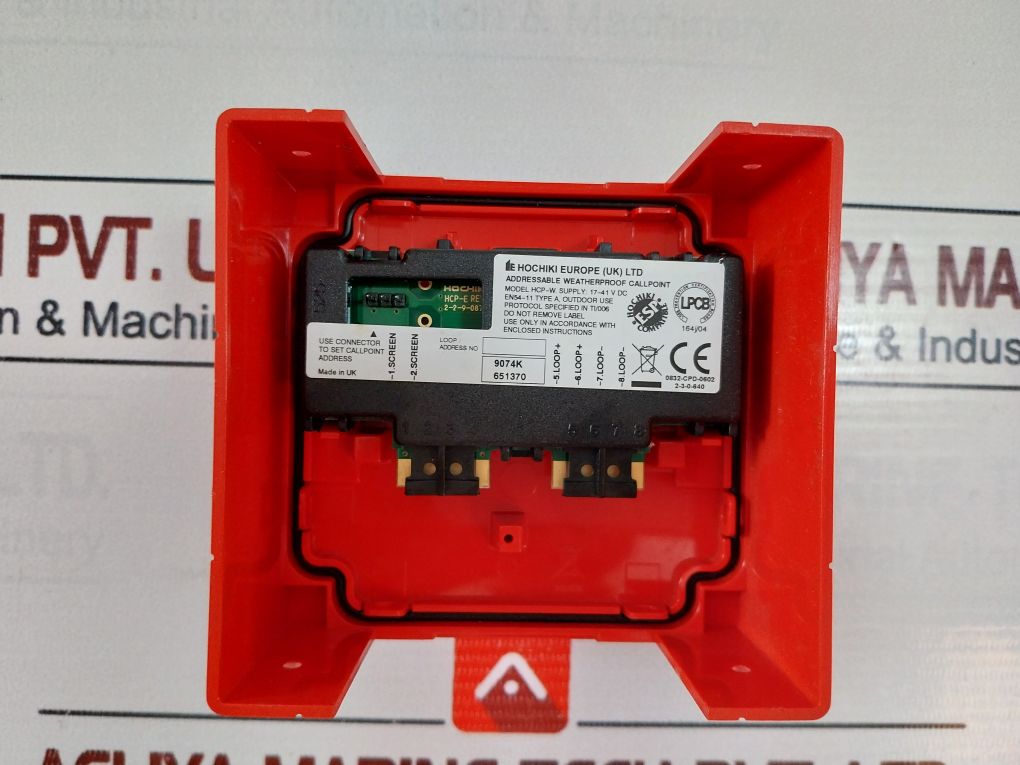 Hochiki Hcp-w Addressable Weatherproof Callpoint 17-41V Dc 651370