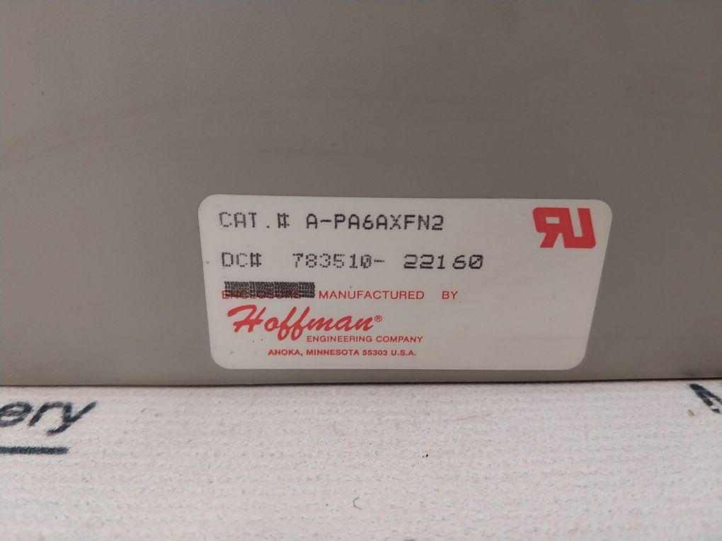 Hoffman A-6Axfn2 Axial Fan