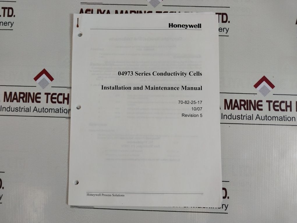 Honeywell Crn 0F11607.5C Conductivity Cell 04973-xx1-333-20-00-010-000