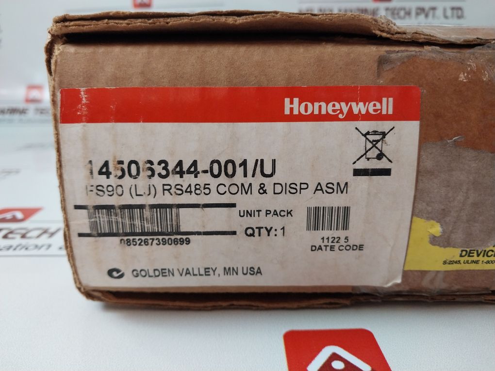 Honeywell 14506344-001 Fire Alarm Fs90 Intelligent Communication Display Module Rev 4