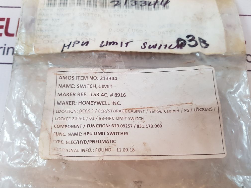 Honeywell 1ls3-4c limit switch