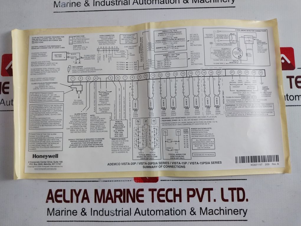 Honeywell 200-00691 Fire Alarm And Security Equipment Board