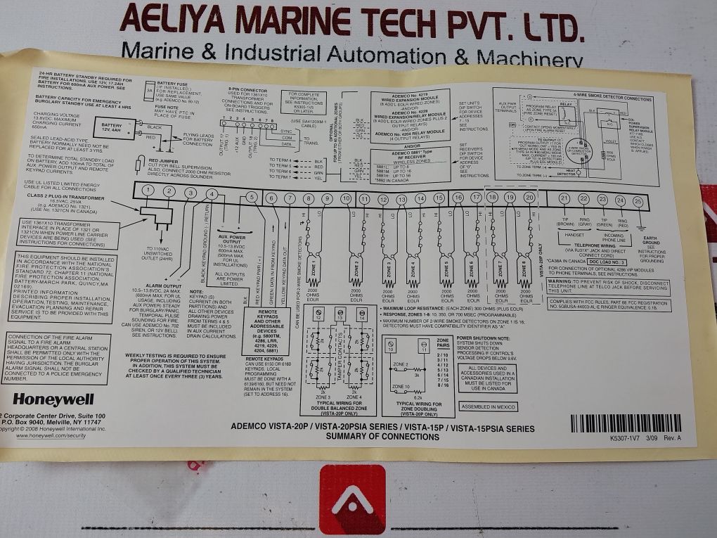 Honeywell 200-00691 Fire Alarm And Security Equipment Circuit Board Kit